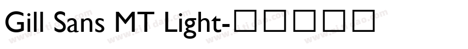 Gill Sans MT Light字体转换